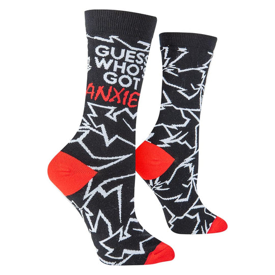 Anxiety Women's Crew Socks Black