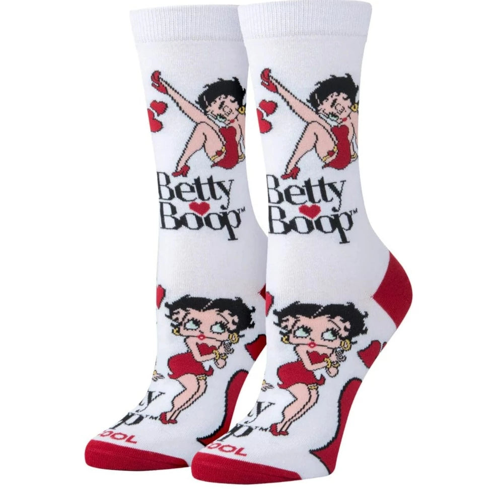 Betty Boop Women's Crew Socks White
