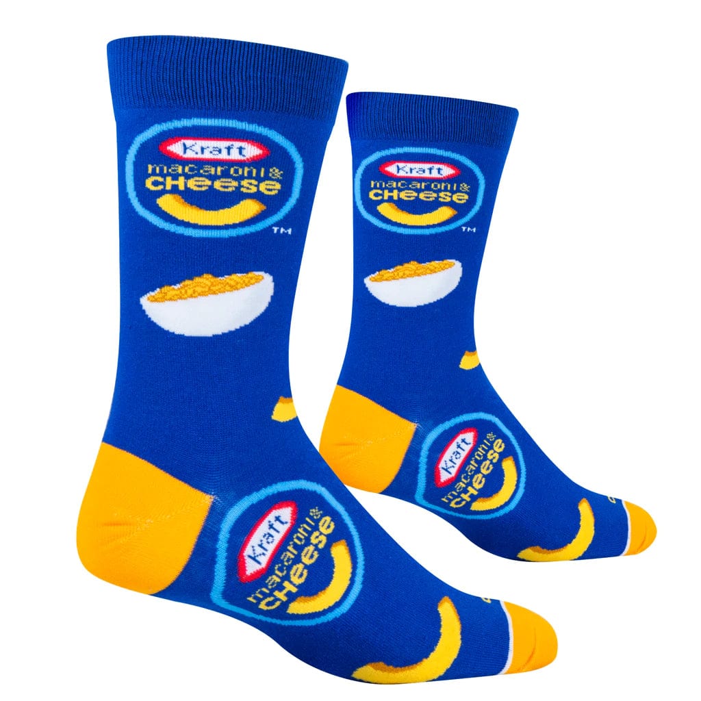 Kraft Mac N Cheese Men's Crew Socks Blue