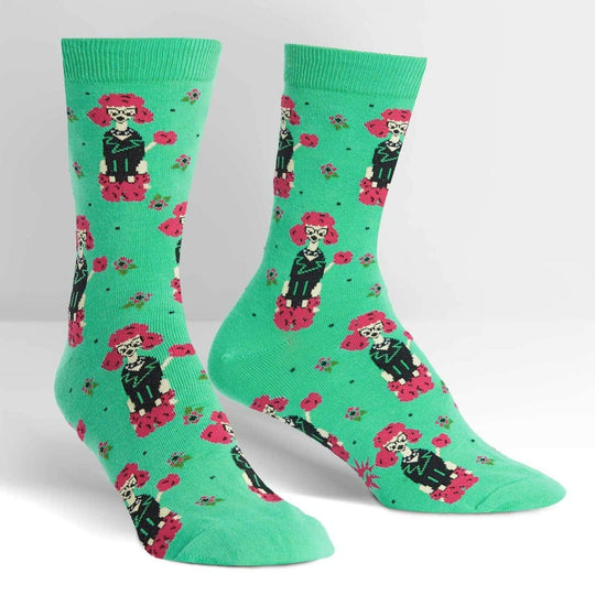 Punk Poodle Women's Crew Sock Mint