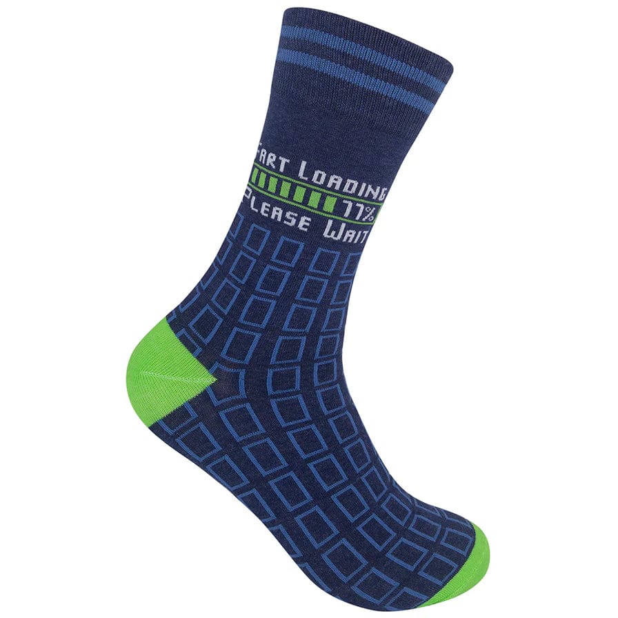 Fart Loading Unisex Crew Socks Blue