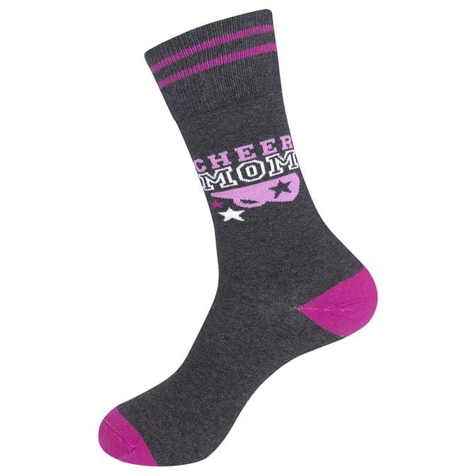 Cheer Mom Women's Crew Socks Charcoal