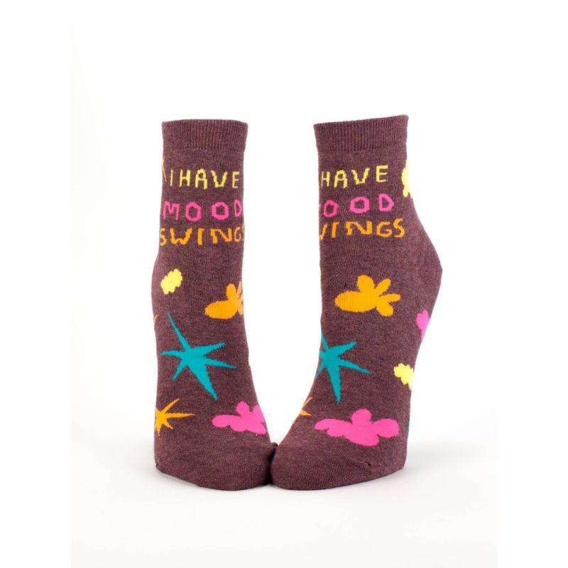 I Have Mood Swings Socks - Women's Ankle Sock brown