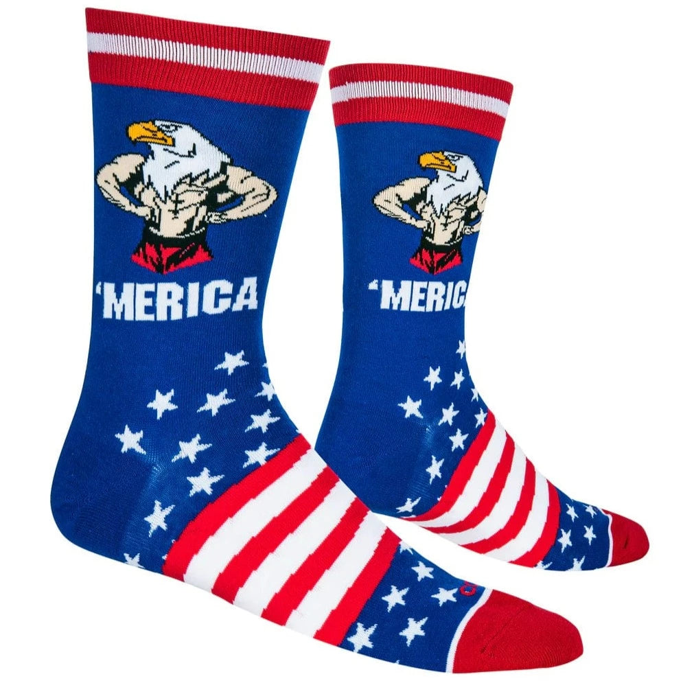 Merica Men's Crew Socks Multi