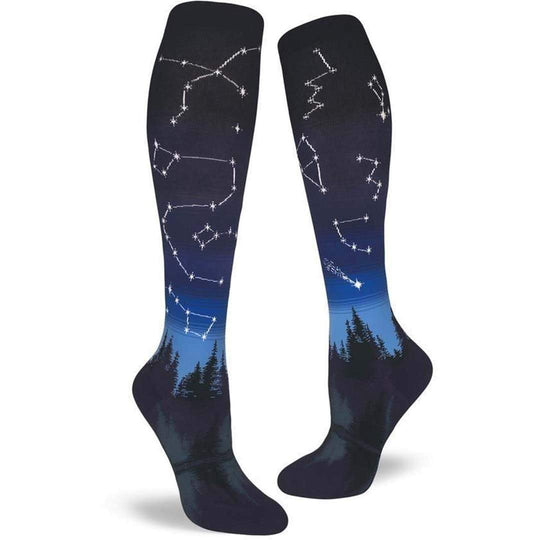 Constellations Socks Women's Knee High Sock blue