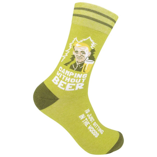 Camping Without Beer Unisex Crew Socks Green