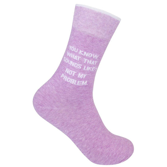 You Know What That Sounds Like Unisex Crew Socks Purple