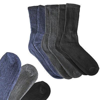 Heavy Duty Wool Socks Men’s Crew Sock - 3 pack gray
