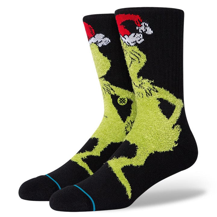 Mr. Grinch Men's Crew Socks Black