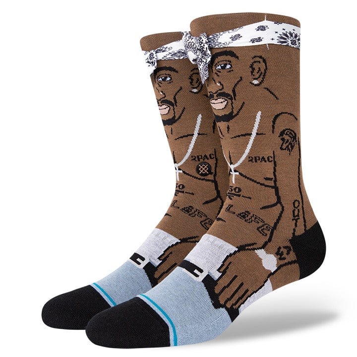 Tupac Resurrected Men's Crew Socks Black