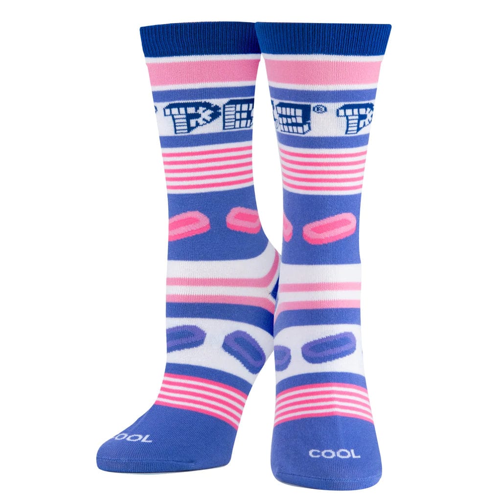 Pez Stripes Women's Crew Socks Purple
