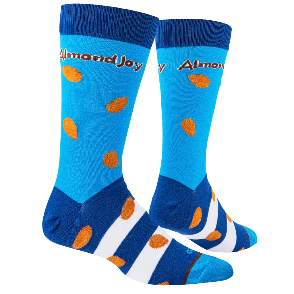 Almond Joy Men's Crew Socks Blue