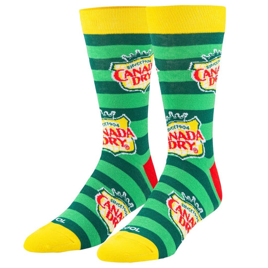 Canada Dry Stripes Men's Crew Sock Green