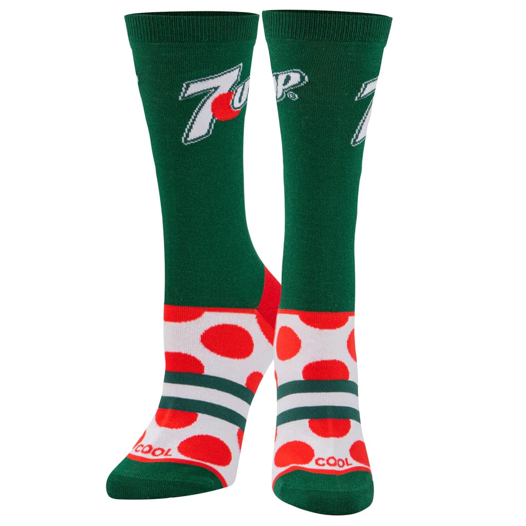 7UP Big Dots Women's Crew Socks Green