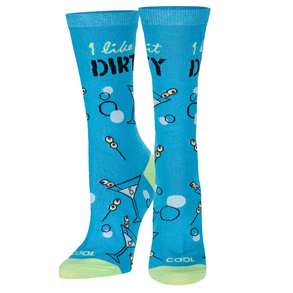 I Like it Dirty Women&#39;s Crew Socks Blue