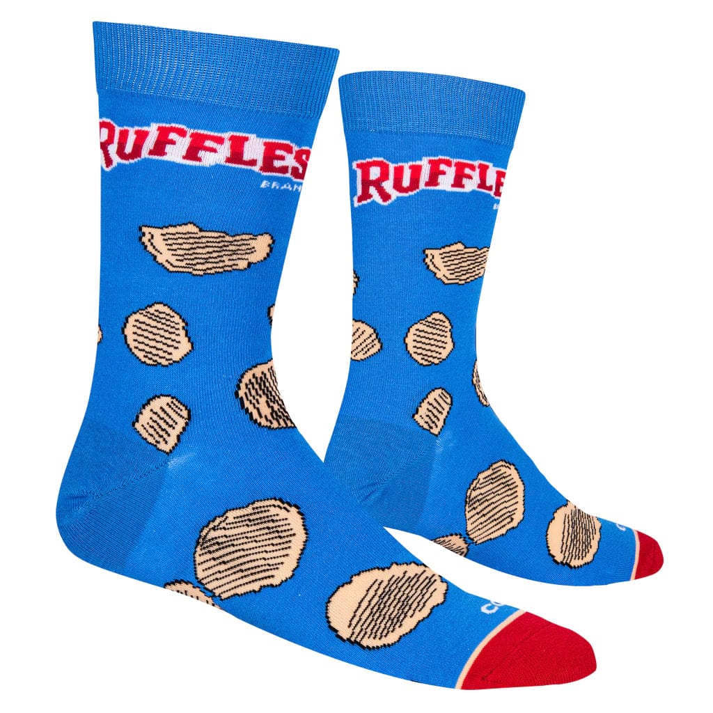 Ruffles Chips Men's Crew Socks Blue