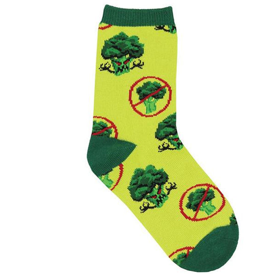 Kid's Broccoli Monster Crew Socks Green