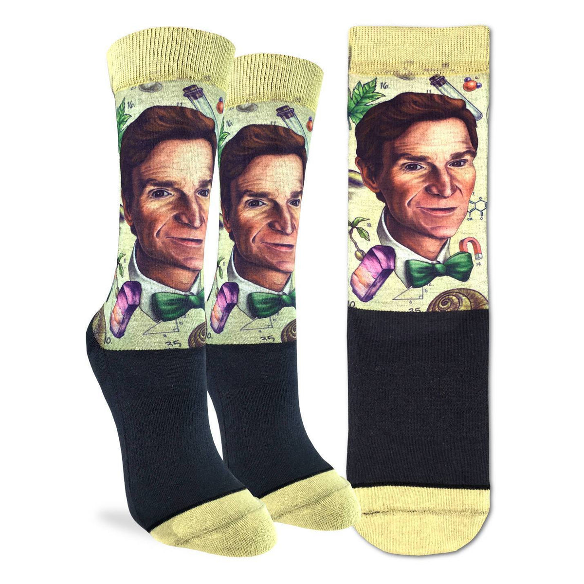 Bill Nye Active Fit Socks Women&#39;s Crew Sock Green