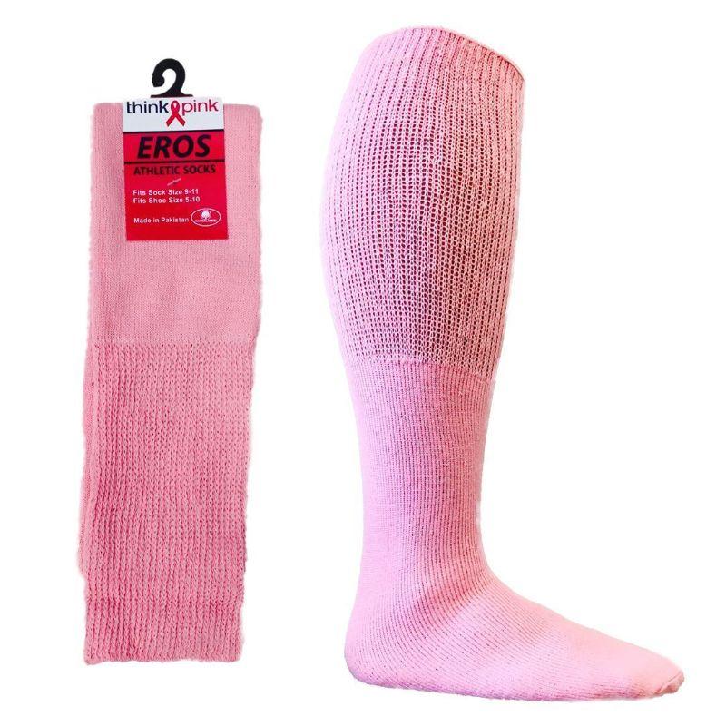 Pink Football Tube Socks for Breast Cancer Awareness Women / Pink