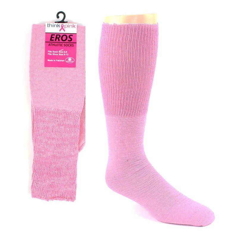 Pink Football Tube Socks for Breast Cancer Awareness Men / Pink