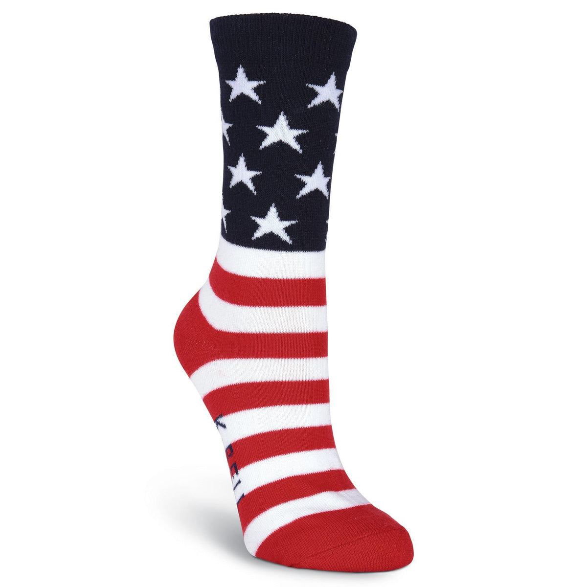 American Flag Sock Women&#39;s Crew Sock Navy