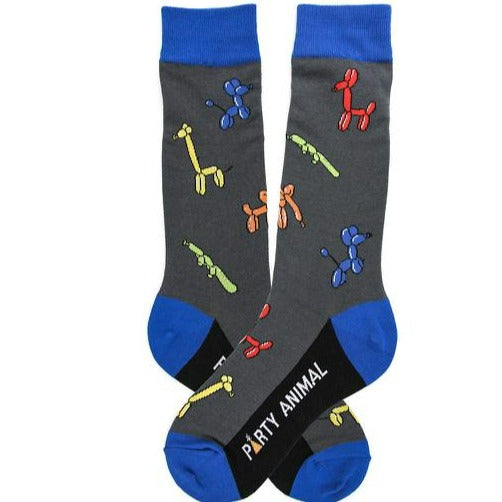Party Animals Socks -  Men’s Crew Sock gray