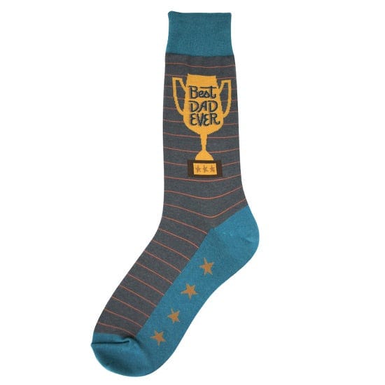 Best Dad Men's Crew Socks Grey