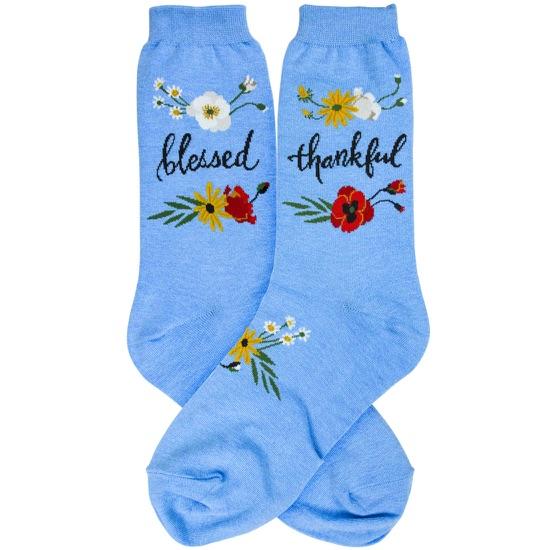 Blessed Women's Crew Socks Blue