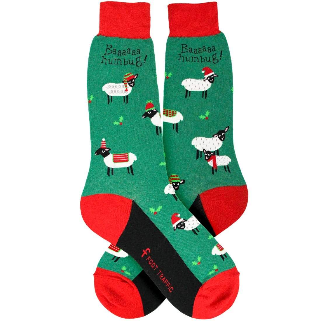 Bah humbug Men's Crew Socks Green