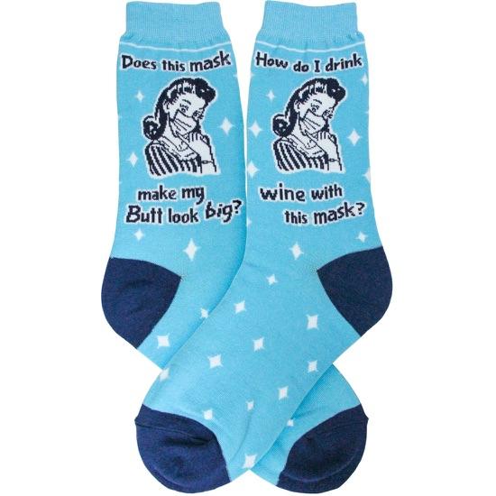 Mask Women's Socks Blue