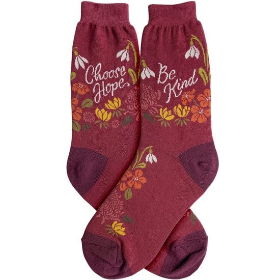 Hope Women's Crew Socks Red