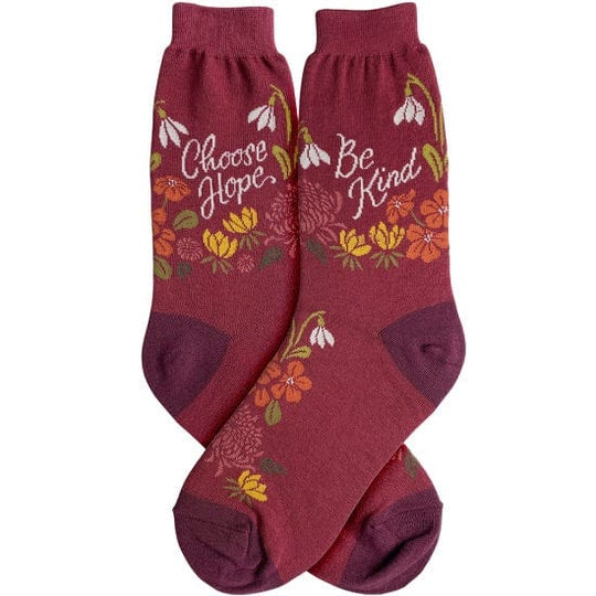 Hope Women's Crew Socks Red