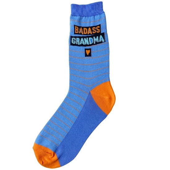 Badass Grandma Women's Crew Socks Blue