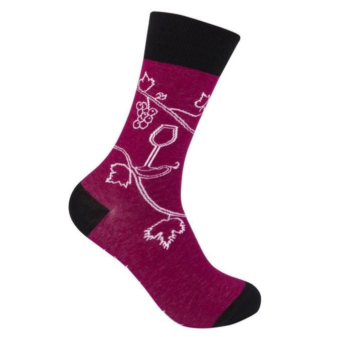 Bring Me A Glass of Wine Unisex Crew Sock Red
