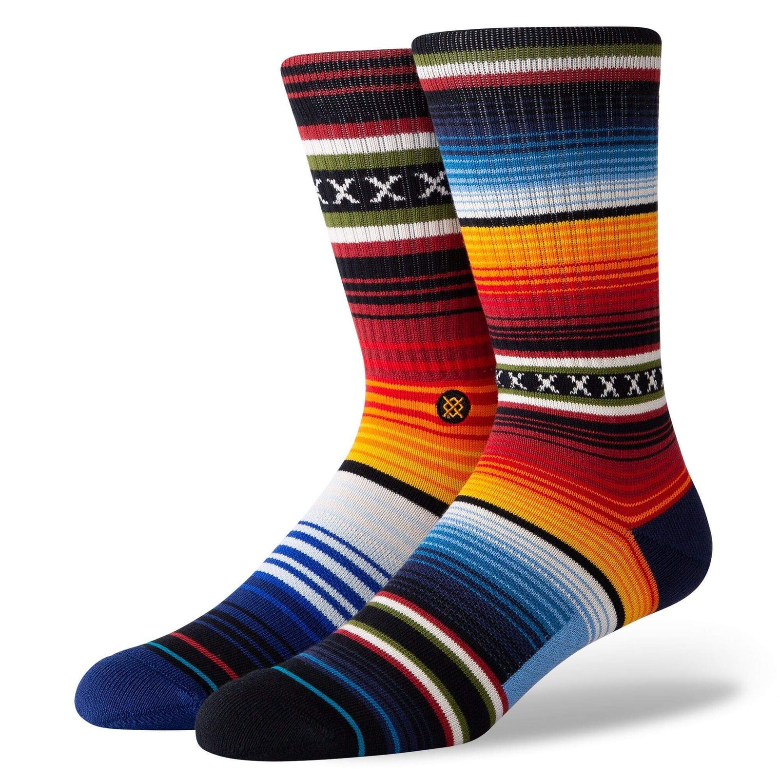 Curren St Men's Crew Sock Stripes