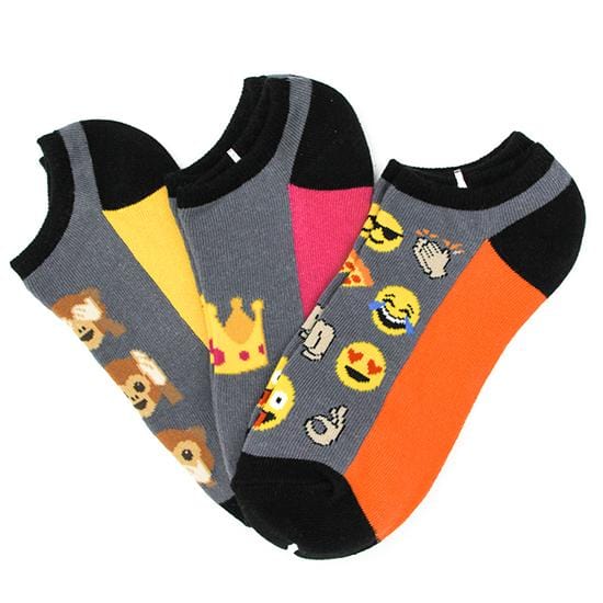 Emoji Women's No Show 3 Pack Multi