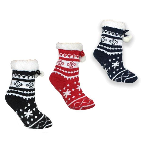 Children&#39;s Sherpa Christmas Slipper Socks
