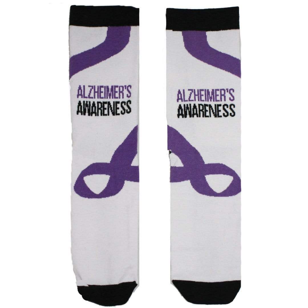 "Forget Me Not" Alzheimer's Awareness Socks Unisex Crew Sock