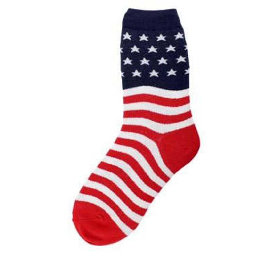 American Flag Socks Men’s Crew Sock red