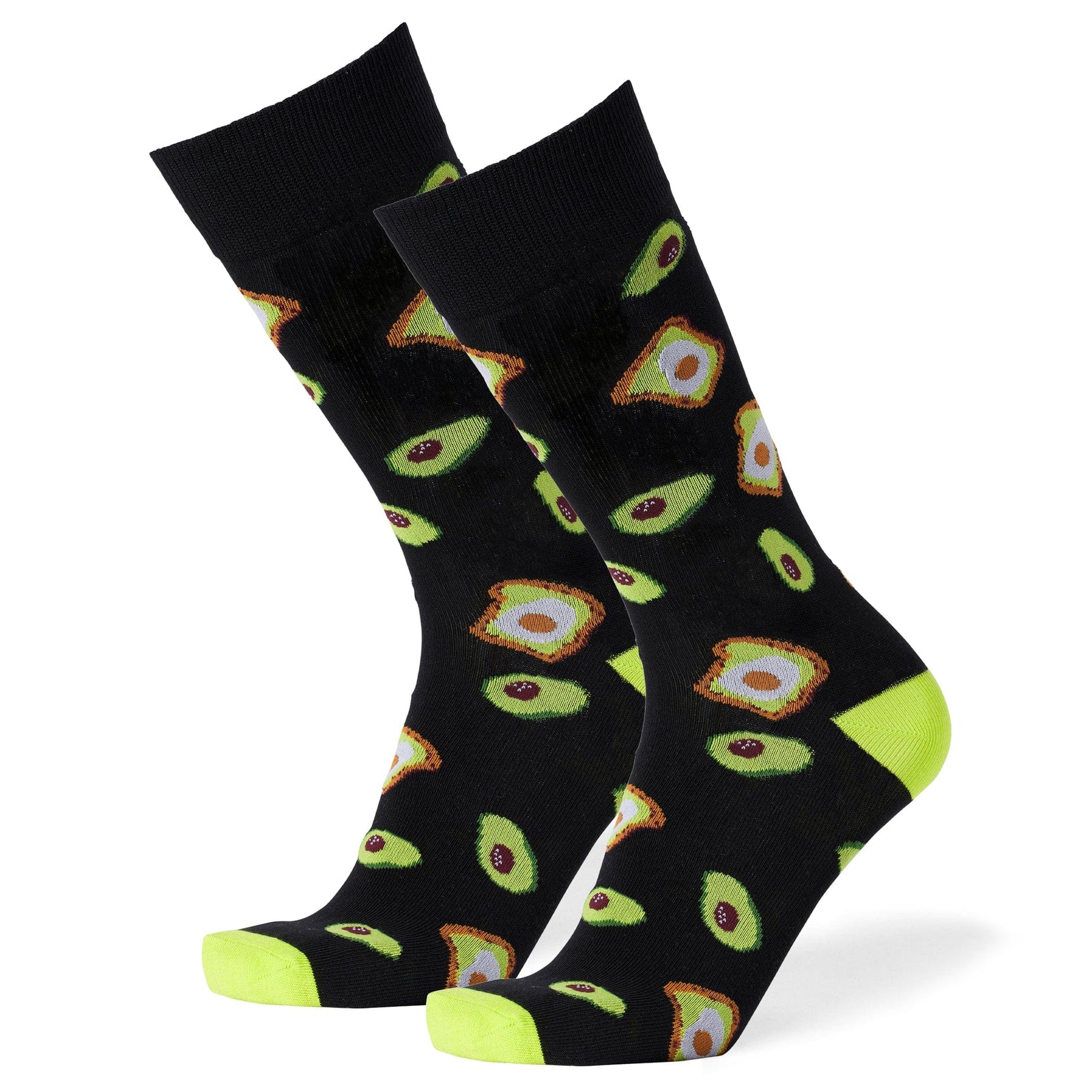 Avocado Toast Crew Socks Black