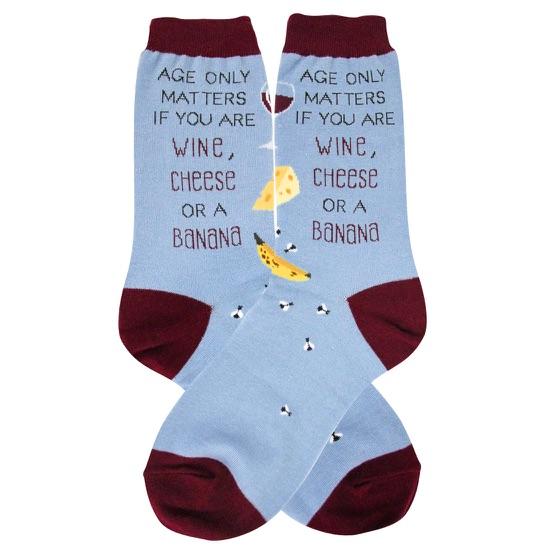 Age Only Matters Socks Women's Crew Sock blue