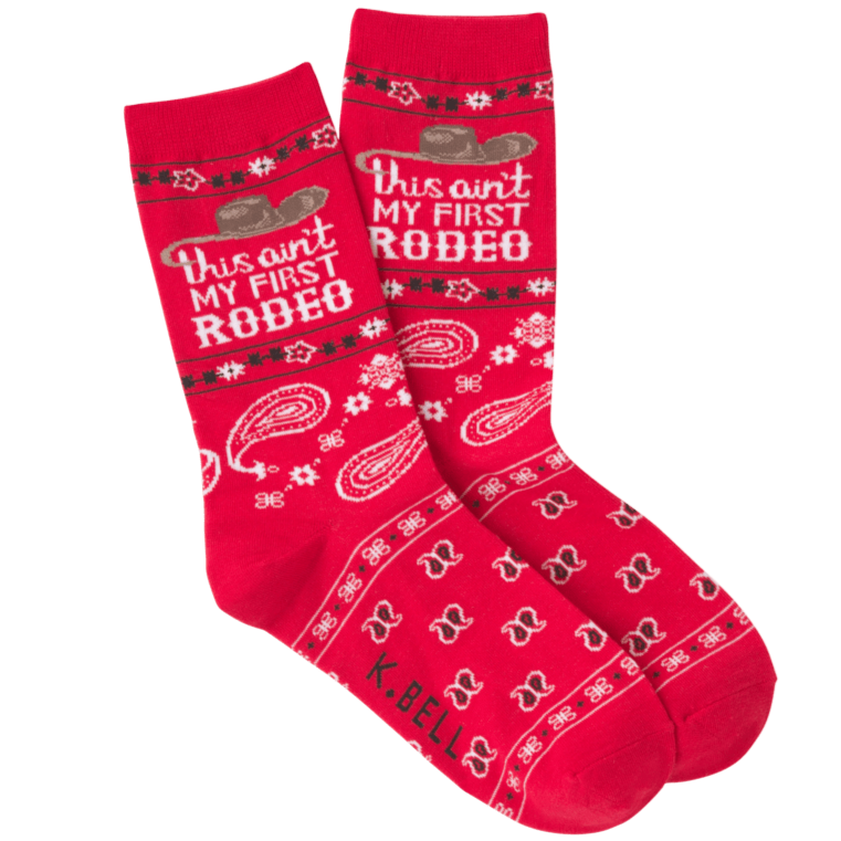 Ain't My First Rodeo Women's Crew Socks Red