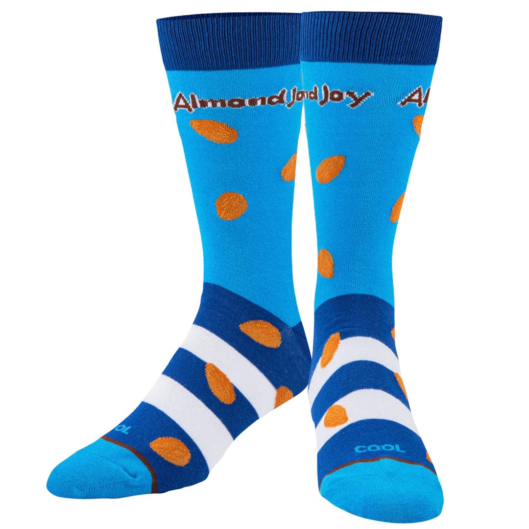 Almond Joy Men's Crew Socks Blue