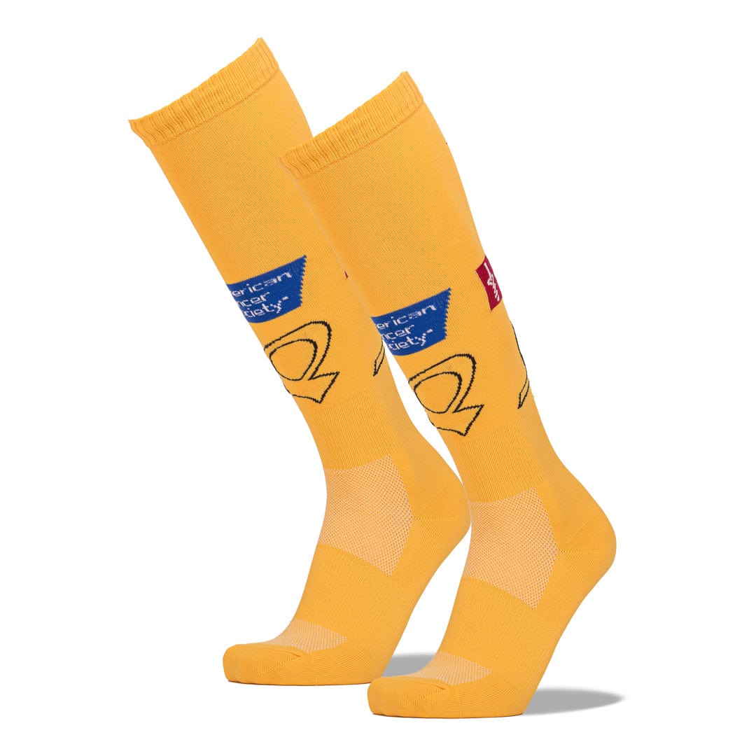 American Cancer Society Unisex Football Knee High Socks Gold