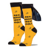 American Cancer Society Super Hero Cape Unisex Crew Socks Gold