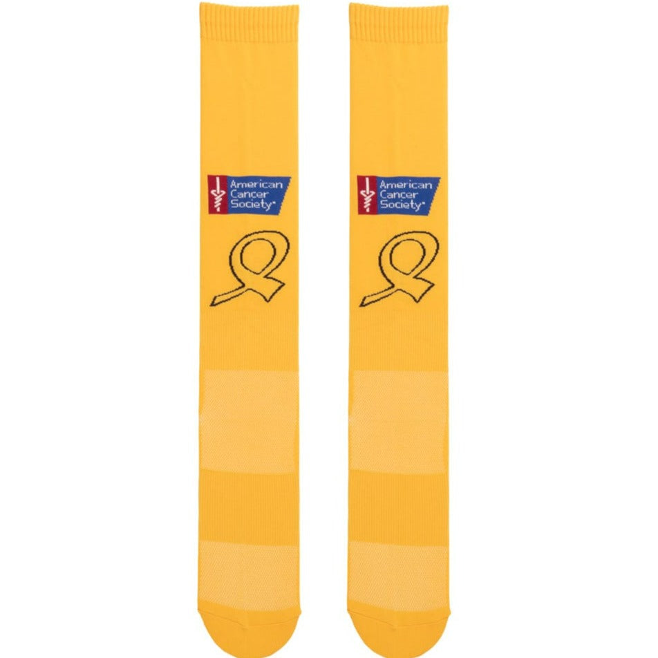 American Cancer Society Unisex Football Knee High Socks Gold