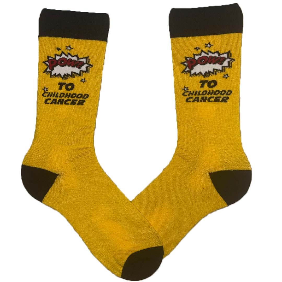 American Cancer Society POW To Cancer Unisex Crew Sock Gold