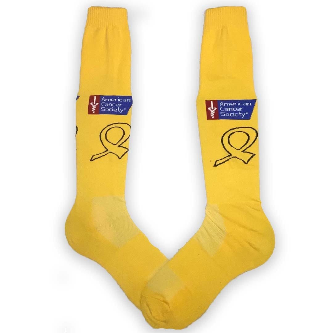 American Cancer Society Unisex Football Knee High Sock Gold