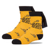 American Cancer Society Super Hero Cape Children's Crew Socks Gold / Youth Shoe Size 9-2.5