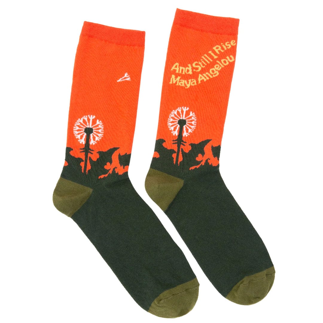 And Still I Rise Crew Socks Orange